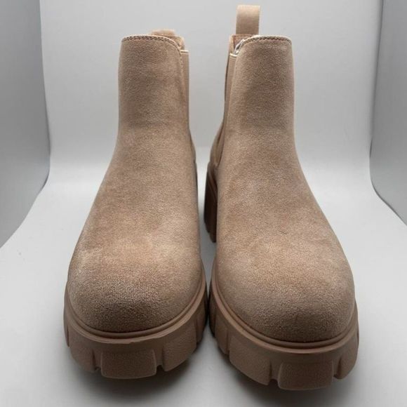 CUSHIONAIRE Women's HEELED slip on Chelsea Boot CREAM 7 - Picture 3 of 6